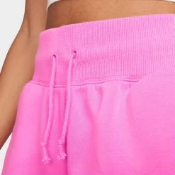 Nike Sportswear Phoenix Fleece High Rise Shorts Playful Pink / Black -Sports Fashion Clothing Store FD1409 675 nike sportswear phoenix fleece high rise shorts playful pink black F