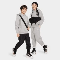 Nike Sportswear Juniors' Club Fleece Pullover Hoodie Dark Grey Heather / White -Sports Fashion Clothing Store FD3000 063 nike sportswear juniors club fleece po hoodiedkgreyheather D