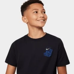 Nike Sportswear Junior Boys' T-shirt / Black -Sports Fashion Clothing Store FD3986 010 nike sportswear junior boys boxy t shirt black C