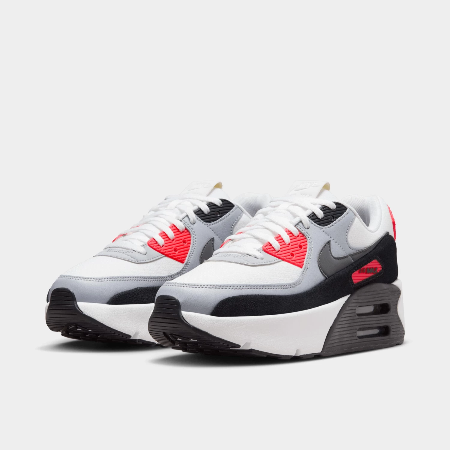 Nike Women's Air Max 90 LV8 Summit White / Smoke Grey - Black - Image 2