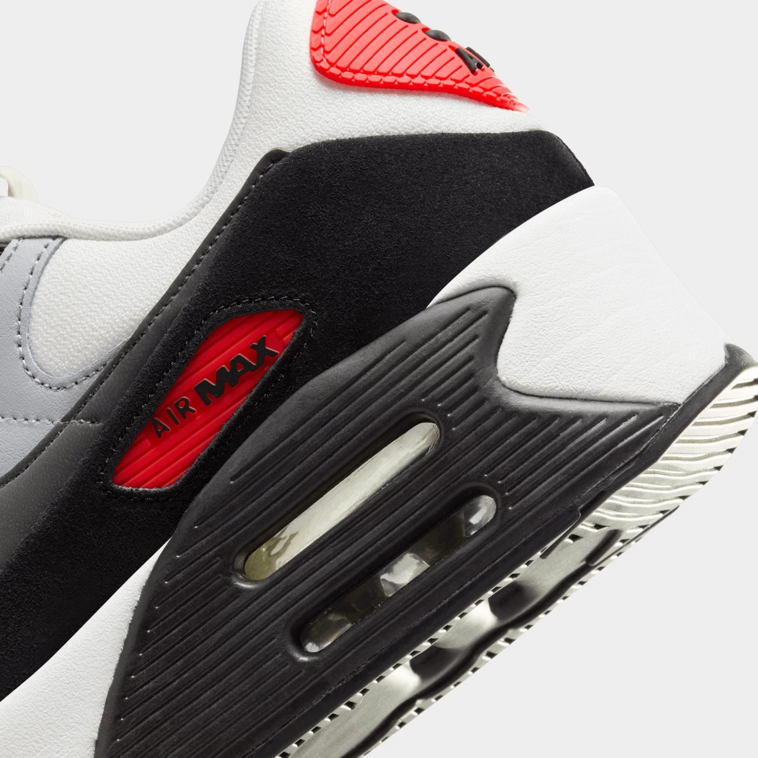Nike Women's Air Max 90 LV8 Summit White / Smoke Grey - Black - Image 3