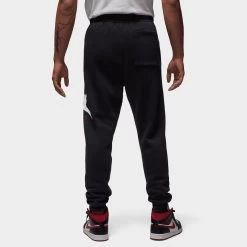 Jordan Essentials Fleece Baseline Pants Black / White -Sports Fashion Clothing Store FD7345 010 jordan fleece baseline pants black white A