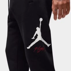 Jordan Essentials Fleece Baseline Pants Black / White -Sports Fashion Clothing Store FD7345 010 jordan fleece baseline pants black white C