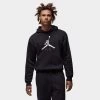 Jordan Essentials Fleece Pullover Hoodie Black / White -Sports Fashion Clothing Store FD7545 010 jordan fleece pullover baseline hoodie black B