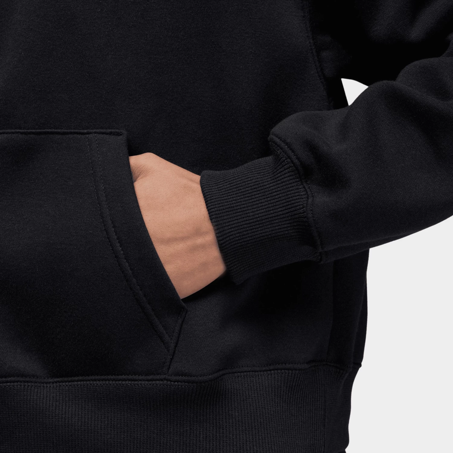 Jordan Women's Brooklyn Fleece Full Zip Hoodie Black / White - Image 4