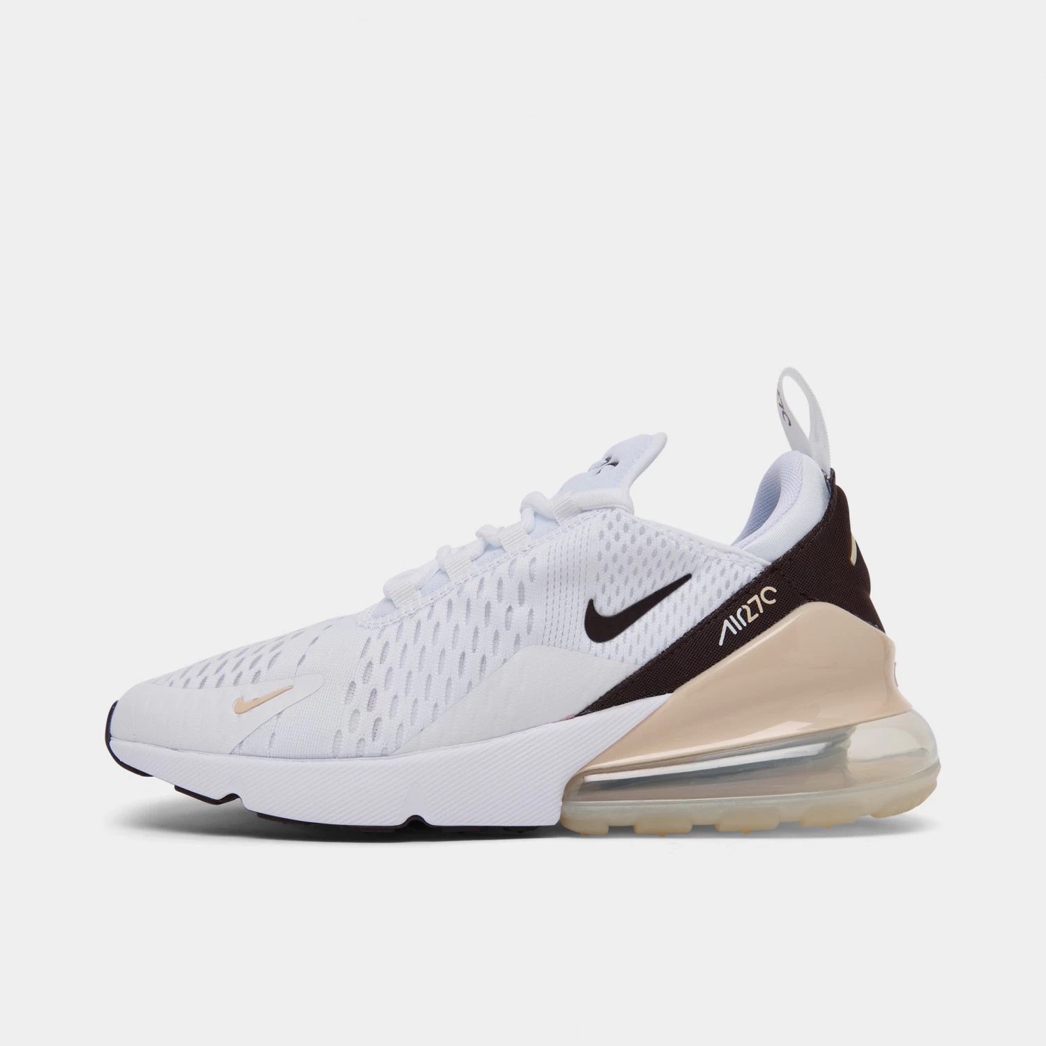 Nike Women's Air Max 270 White / Velvet Brown - Sanddrift