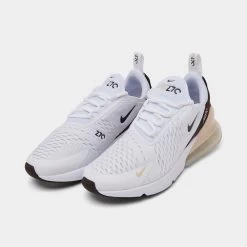 Nike Women's Air Max 270 White / Velvet Brown - Sanddrift -Sports Fashion Clothing Store FD9875 100 nike women s air max 270 jds white black fuchsia dream 2