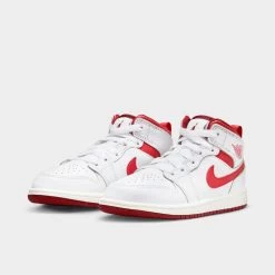 Jordan 1 Mid PS White / Lobster - Dune Red -Sports Fashion Clothing Store FJ3467 160 jordan 1 mid ps white lobster dune red 2