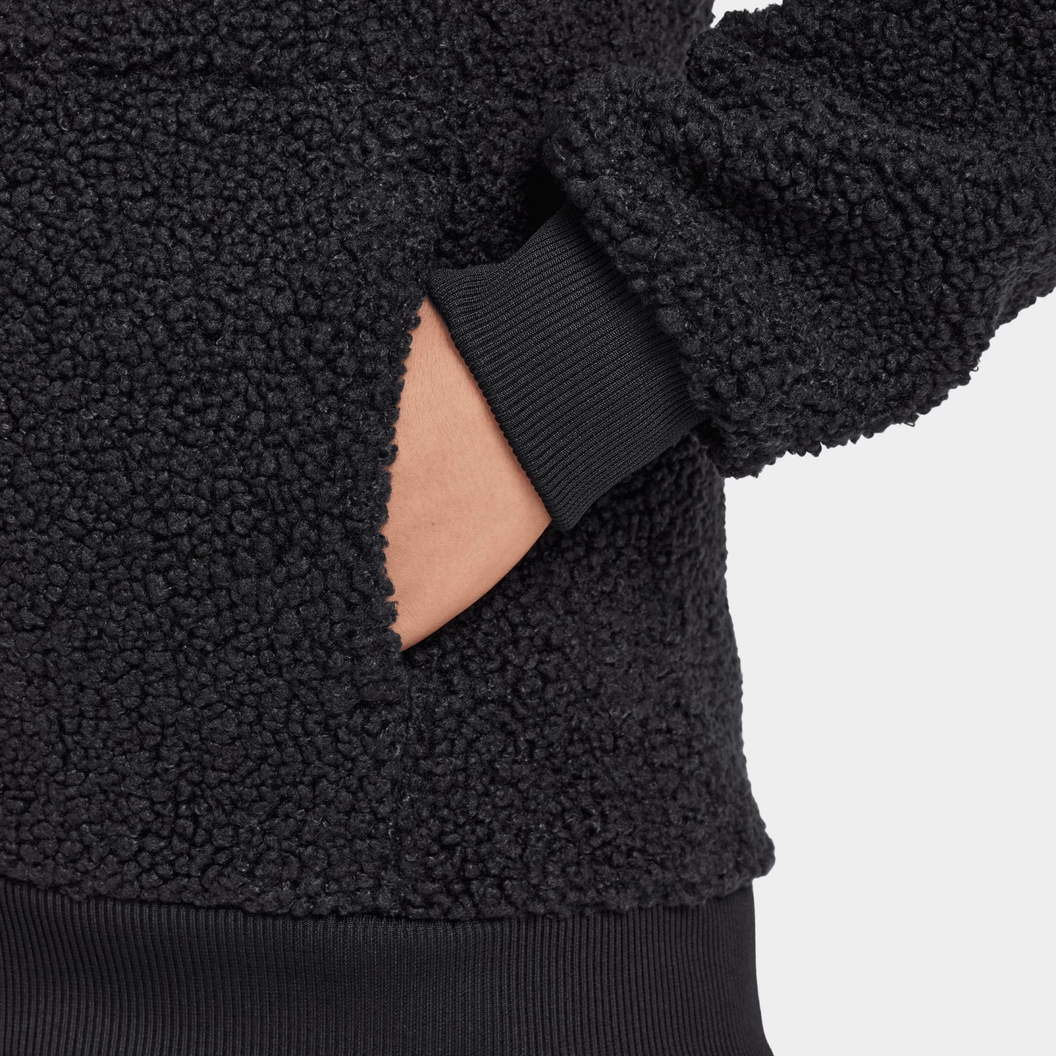 Nike Sportswear Junior Boys' Club Fleece Winterized Full-Zip Hoodie / Black - Image 3