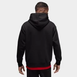 Jordan Essentials Fleece Pullover Hoodie / Black -Sports Fashion Clothing Store FJ7774 010 jordan essentials fleece pullover hoodie black A