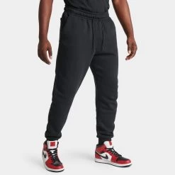 Jordan Essentials Fleece Pants Black / White -Sports Fashion Clothing Store FJ7779 010 jordan essentials fleece pants black white set C