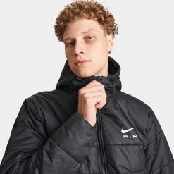 Nike Air Synthetic-Fill Jacket Black / Black - Summit White -Sports Fashion Clothing Store FN0251 010 nike sportswear air synthetic fill jacket black E