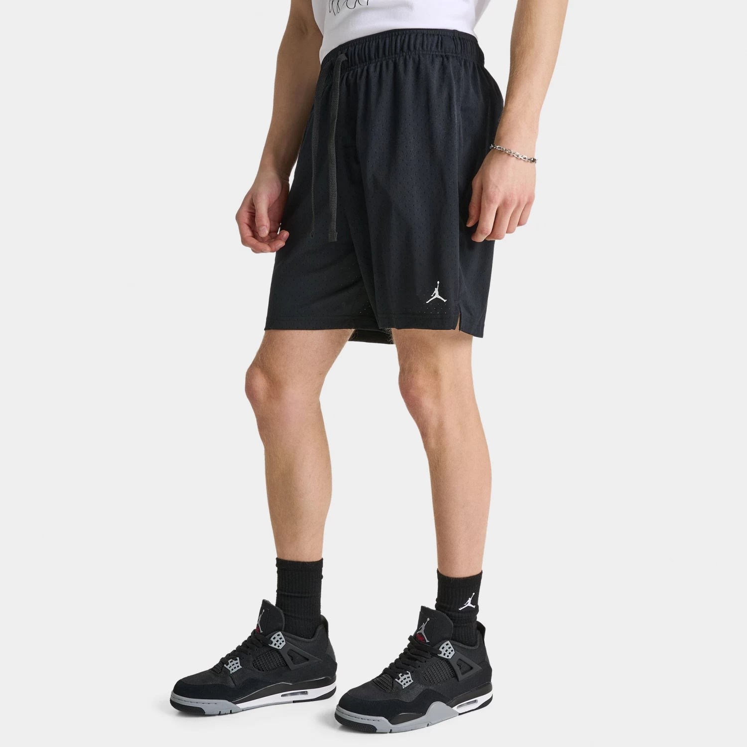 Jordan Dri-FIT Sport Mesh Shorts Black / White - Image 3