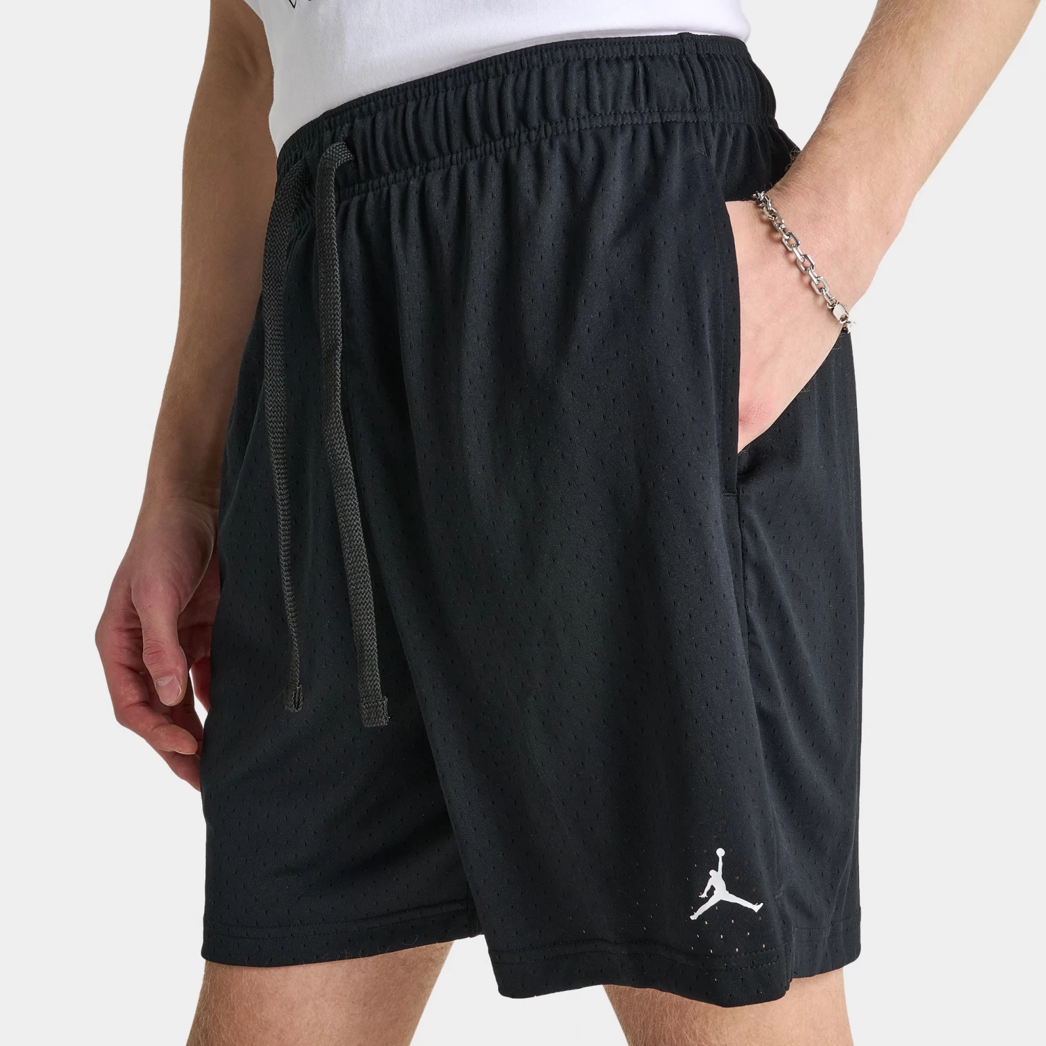 Jordan Dri-FIT Sport Mesh Shorts Black / White - Image 4