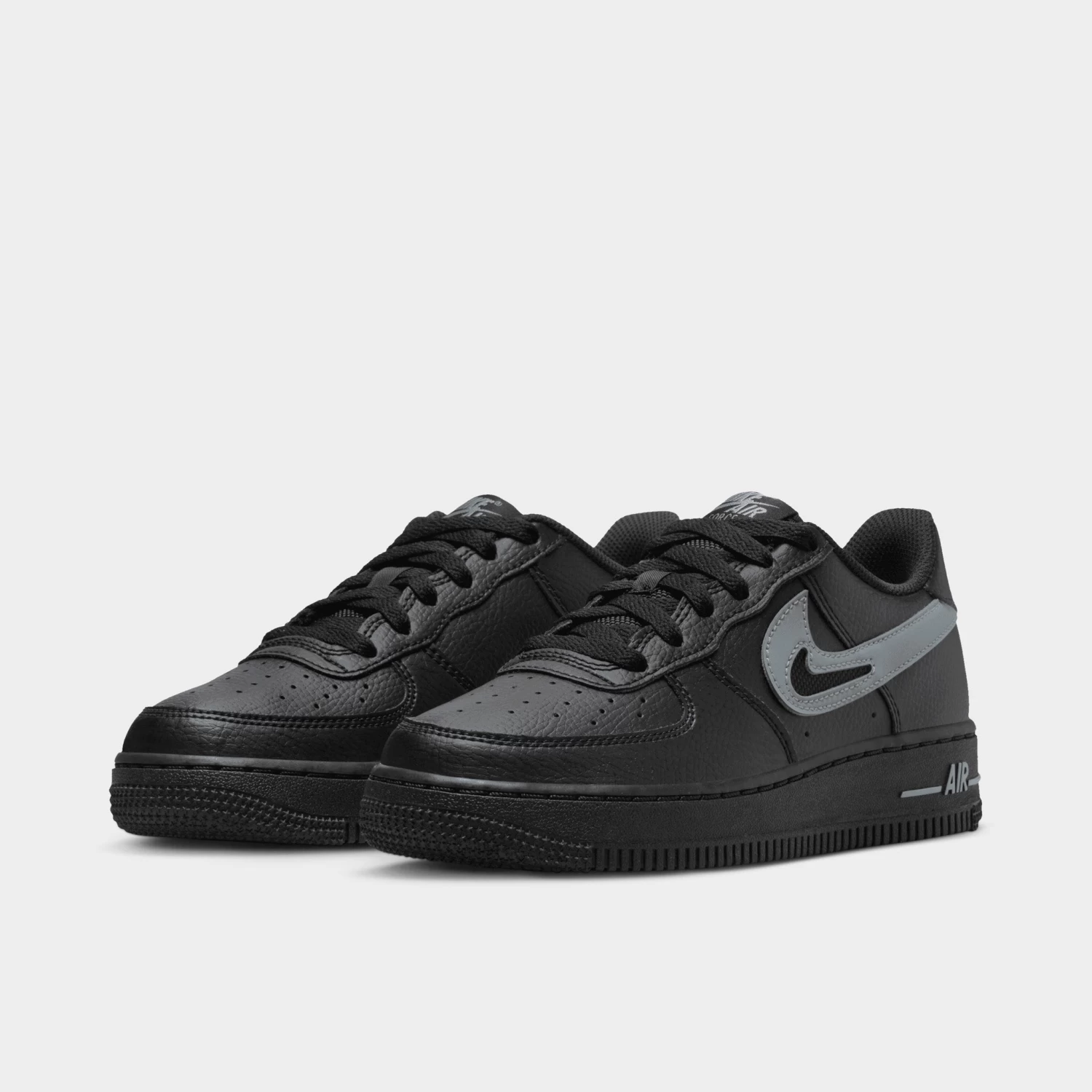 Nike Air Force 1 GS Cut Out Black / Cool Grey - Image 2