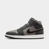 Jordan 1 Mid SE Night Stadium / Flat Pewter - Total Orange -Sports Fashion Clothing Store FQ8338 017 jordan 1 mid se fp night stadium black flat pewter 4