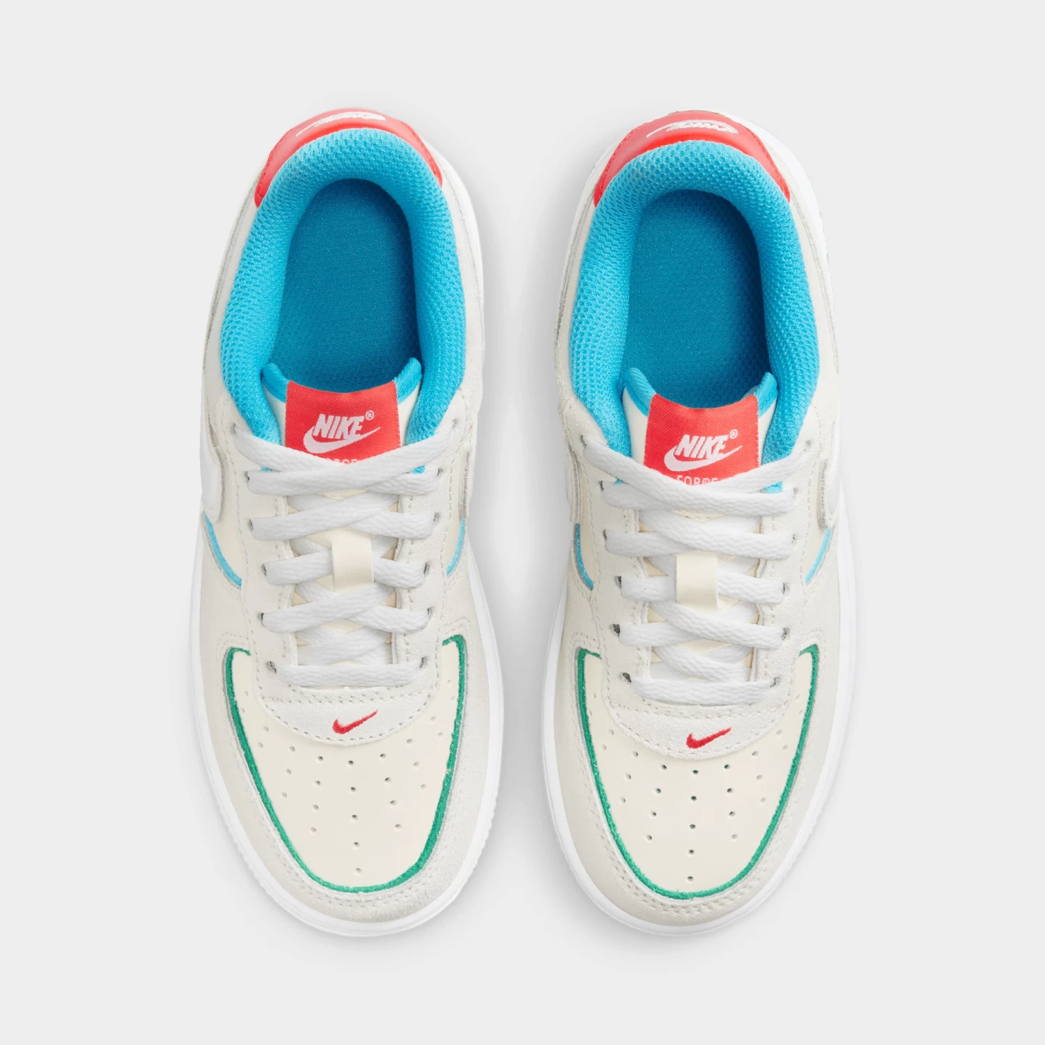 Nike Force 1 LV8 PS Pale Ivory / White - Picante Red - Image 5