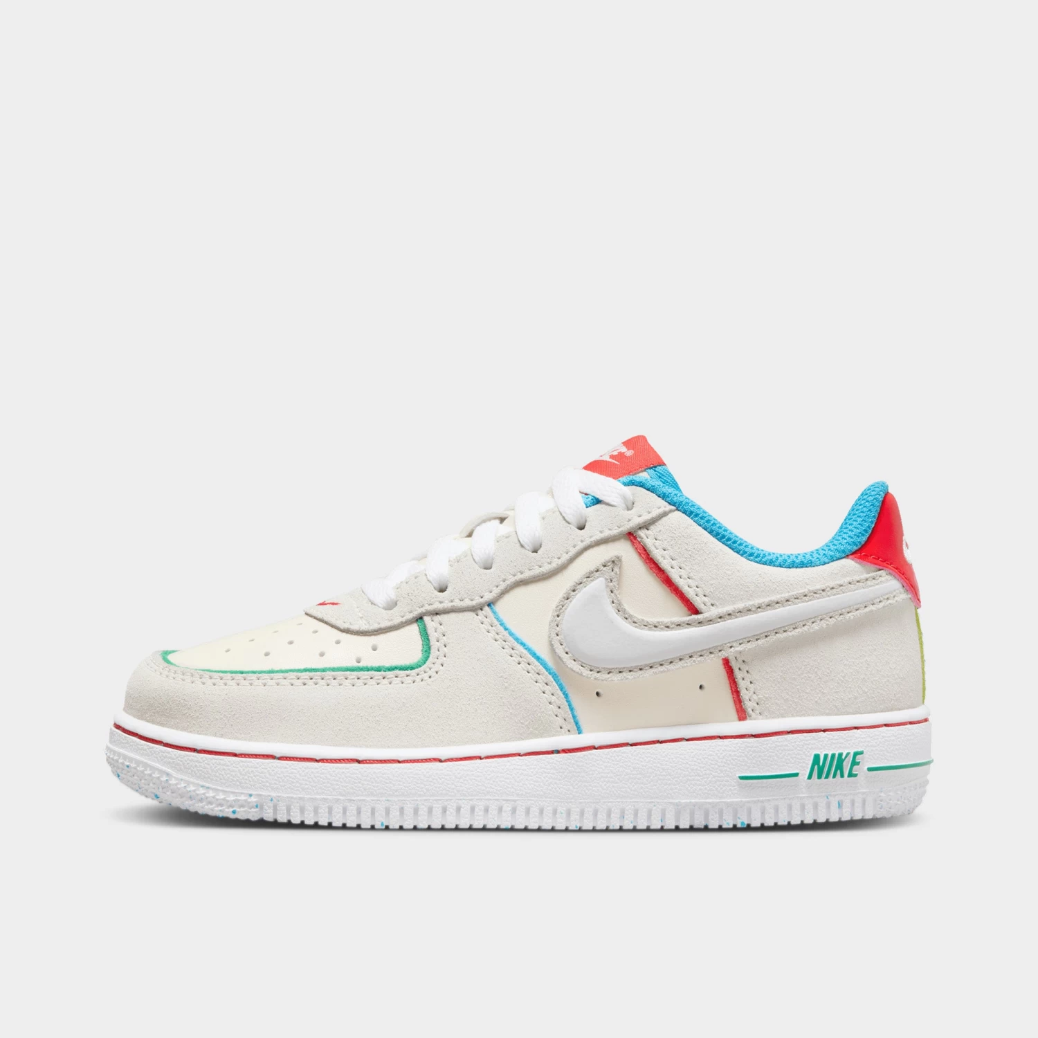Nike Force 1 LV8 PS Pale Ivory / White - Picante Red