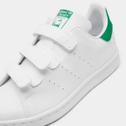 Adidas Originals Children's Stan Smith Cloud White / Cloud White - Green -Sports Fashion Clothing Store FX7534 stan smith cf c 3