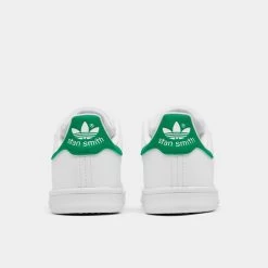 Adidas Originals Children's Stan Smith Cloud White / Cloud White - Green -Sports Fashion Clothing Store FX7534 stan smith cf c 4
