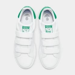 Adidas Originals Children's Stan Smith Cloud White / Cloud White - Green -Sports Fashion Clothing Store FX7534 stan smith cf c 5