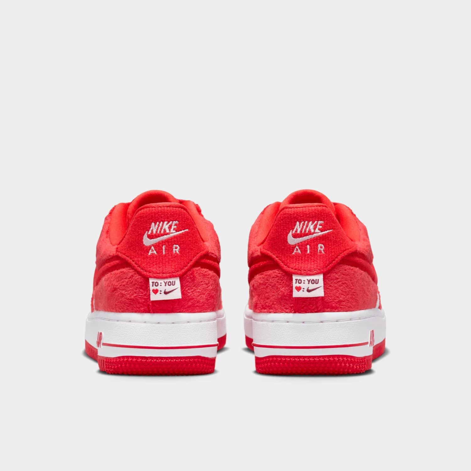 Nike Air Force 1 GS Fire Red / Light Crimson - Pink Foam - Image 4