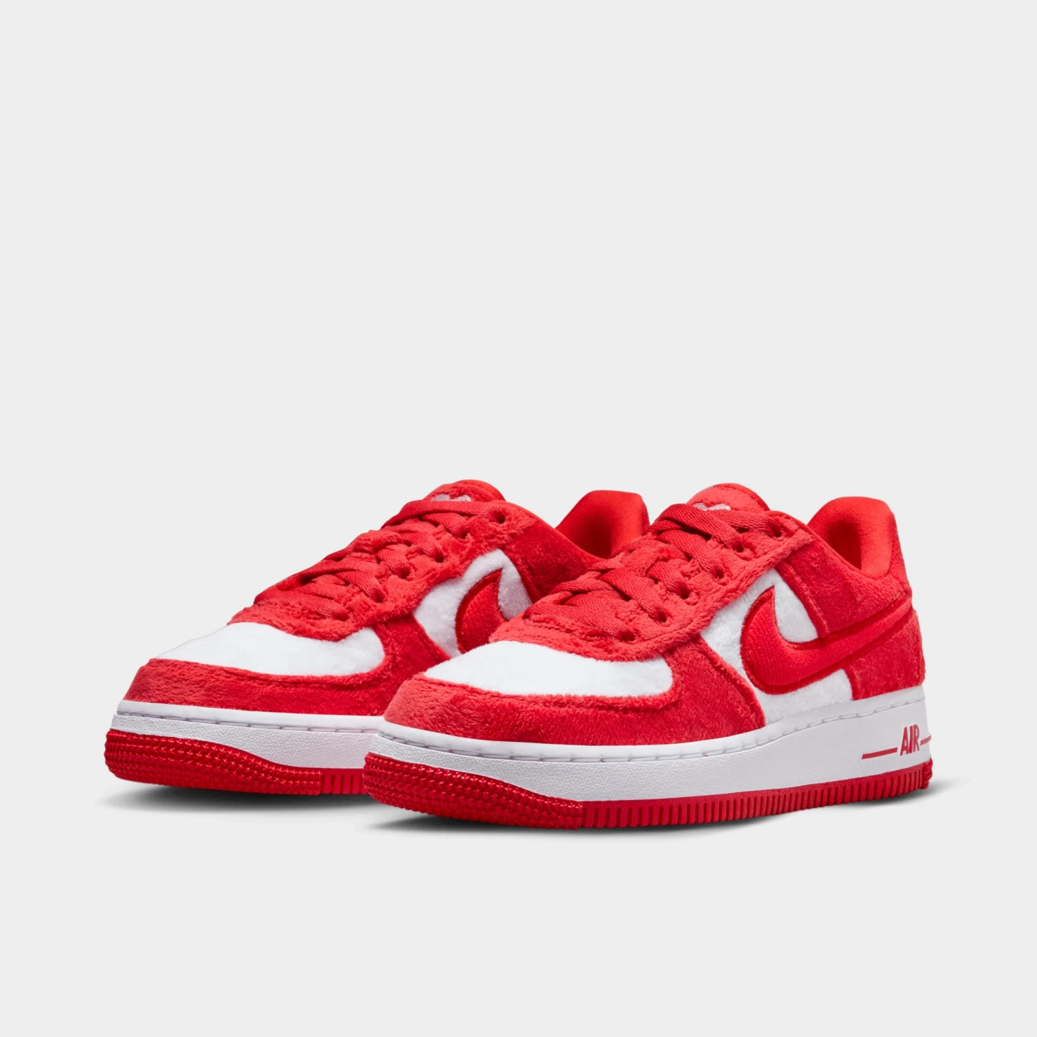 Nike Air Force 1 GS Fire Red / Light Crimson - Pink Foam - Image 2