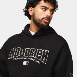 Hoodrich OG Zenith Oversized Pullover Hoodie Black / White - Gold -Sports Fashion Clothing Store HR 0323 0001 hoodrich og zenith pullover hoodie black gold B
