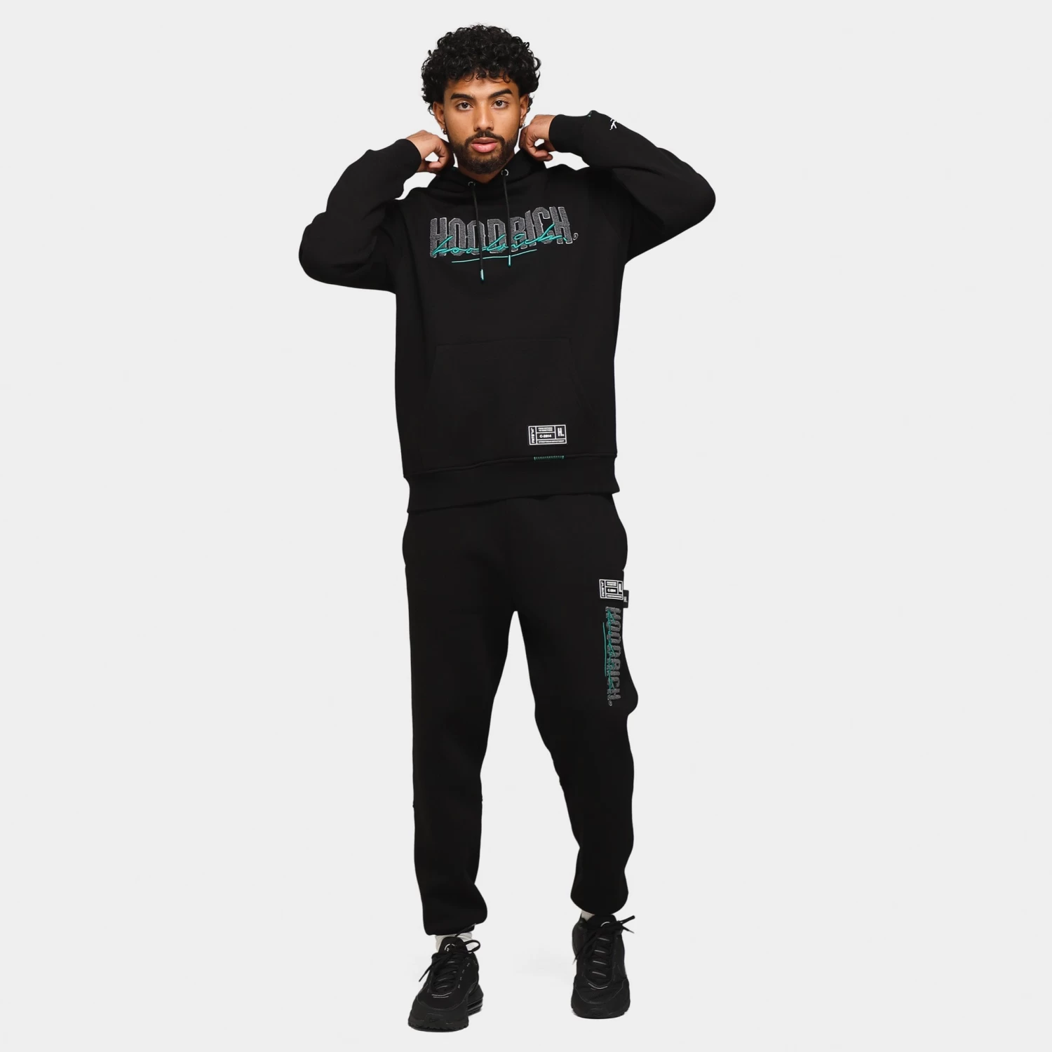 Hoodrich OG Blend V2 Pullover Hoodie Black / Lava Smoke - Aventurine - Image 5
