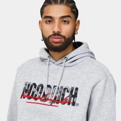 Hoodrich OG Heat Pullover Hoodie / Heather Grey -Sports Fashion Clothing Store HR 0423 0203 hoodrich og blend v2 pullover hoodie heather grey B