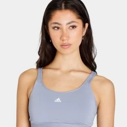 Adidas Women's TLRD Move High Support Bra / Silver Violet -Sports Fashion Clothing Store HS2975 tlrd move hs B