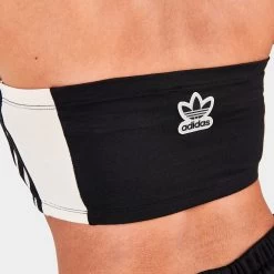 Adidas Originals Women's Split Tube Top / Black -Sports Fashion Clothing Store HT5972001 adidas originals split tube top black grey F