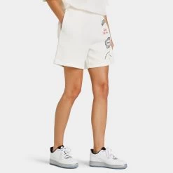 Hoodrich Women's OG Match Shorts Egret / Black - Flame -Sports Fashion Clothing Store HW 0223 0021 hoodrich women s match shorts egret black flame D