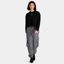 Adidas Originals Women's Sweatshirt / Black -Sports Fashion Clothing Store IA6504 sweatshirt E