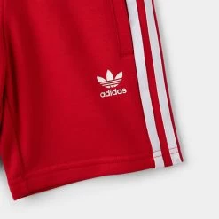 Adidas Originals Adicolor Child Boys' Shorts And T-shirt Set / Better Scarlet -Sports Fashion Clothing Store IB9894 adidas child boys short tshirt set 3