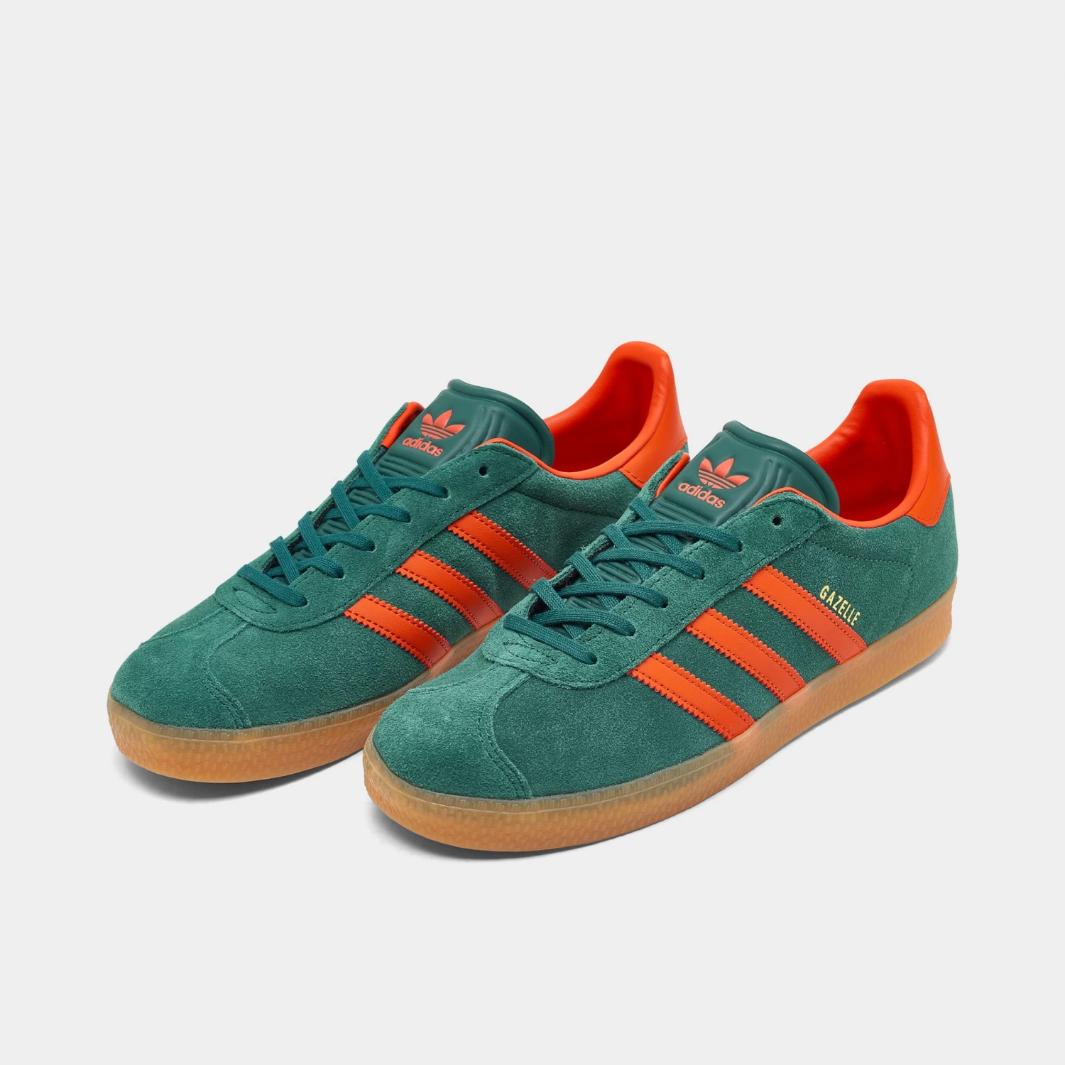 Adidas Originals Juniors' Gazelle Collegiate Green / Preloved Red - Gum - Image 2