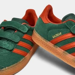 Adidas Originals Infants' Gazelle Collegiate Green / Preloved Red - Gum -Sports Fashion Clothing Store IE8706 adidas infants gazelle collegiate green preloved red 3