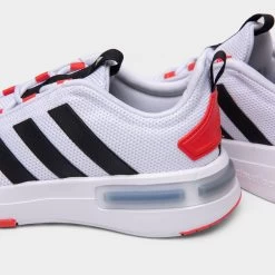Adidas Juniors' Racer TR23 Cloud White / Core Black - Bright Red -Sports Fashion Clothing Store IG4911 adidas ig4911 racer tr23 white red 5