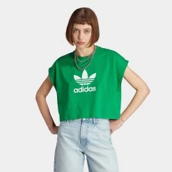 Adidas Originals Women's Adicolor Classics Trefoil T-shirt / Green