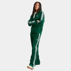 Adidas Originals Women's Firebird Track Pants / Collegiate Green -Sports Fashion Clothing Store IP0642 adidas womens firebird track pants collegiate green B
