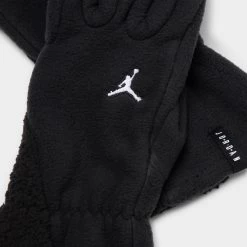 Jordan Fleece Gloves Black / White -Sports Fashion Clothing Store J.100.8818.010 jordan fleece gloves black white 3