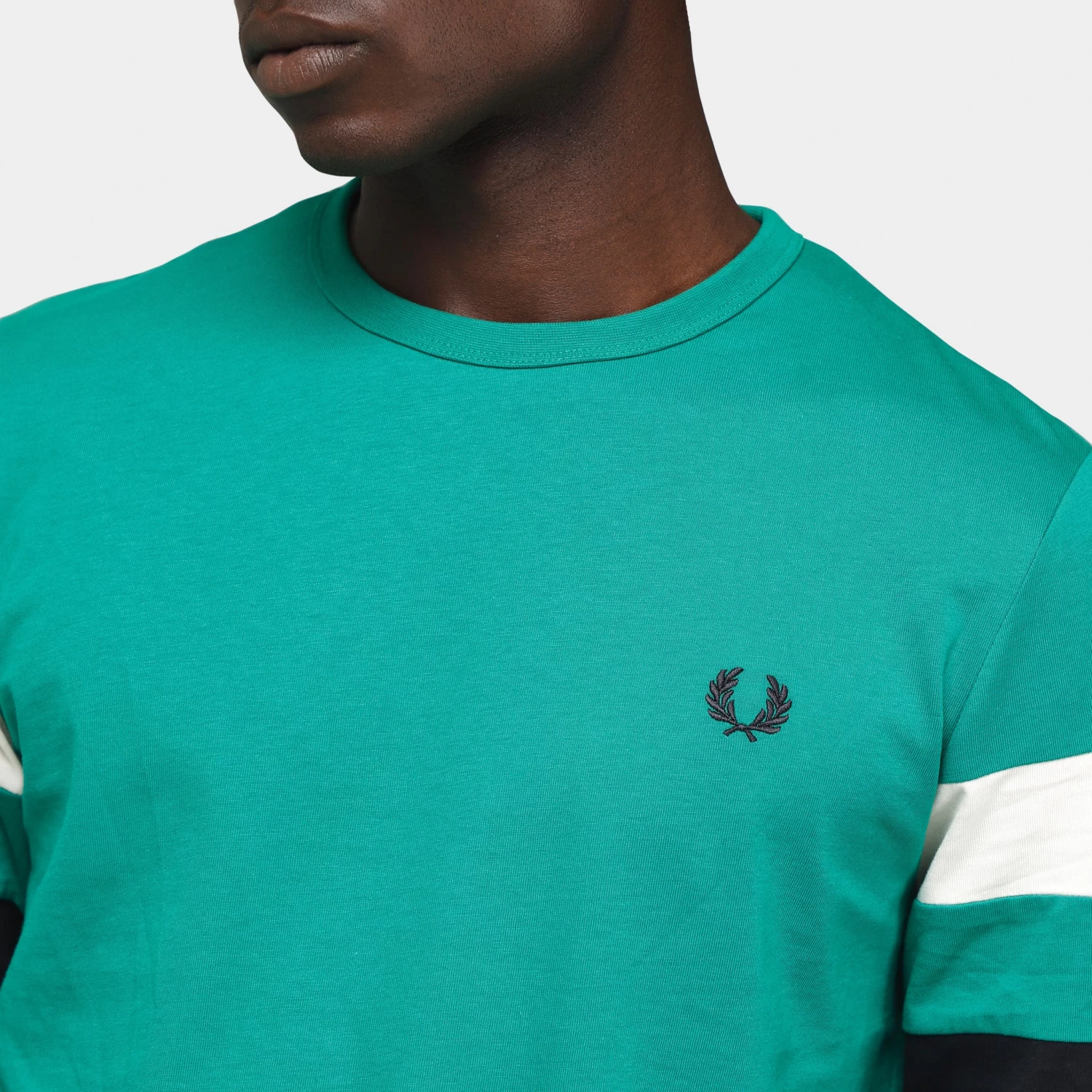 Fred Perry Panelled Long Sleeve T-shirt / Fred Perry Green 6 Fred Perry Panelled Long Sleeve T-shirt / Fred Perry Green - Image 4