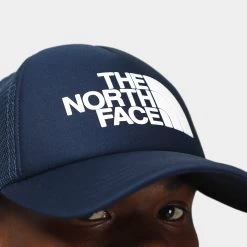 The North Face TNF Logo Trucker Cap / Summit Navy -Sports Fashion Clothing Store NF0A3FM3 8K2 tnf logo trucker summit navy D