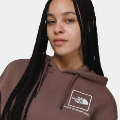The North Face Women's Back New Fine Box Relaxed Pullover Hoodie / Deep Taupe -Sports Fashion Clothing Store NF0A7ZKUEFU w back new fine box relaxed hd B