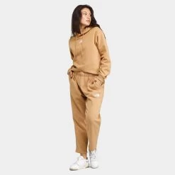 The North Face Women's Evolution Hi-Lo Pullover Hoodie / Almond Butter -Sports Fashion Clothing Store NF0A84GT I0J tnf women s evolution hi lo hoodie E