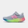 New Balance Children's Fresh Foam Arishi V4 Bungee Light Aluminum / Cyber Lilac - Neon Pink