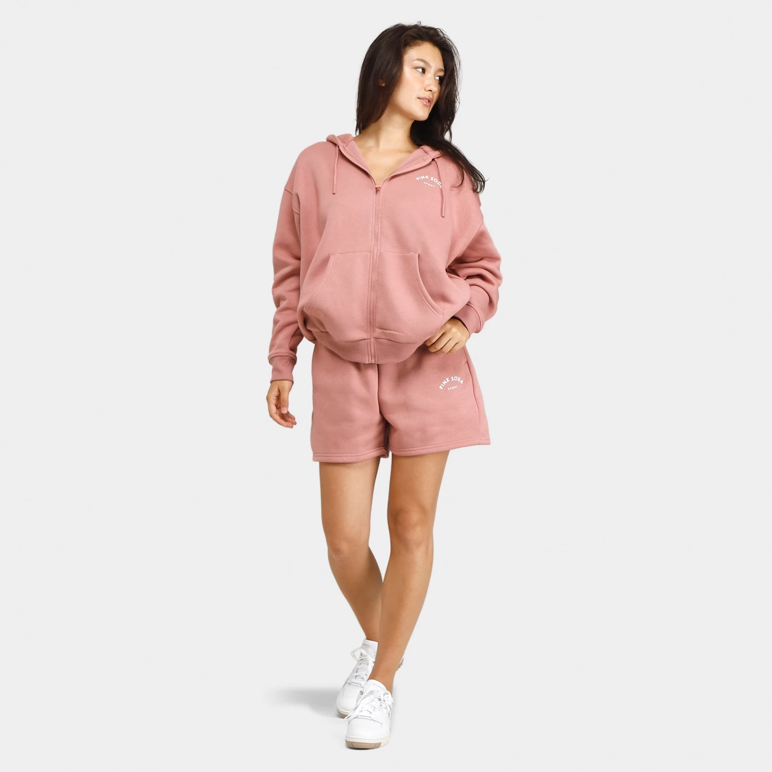 Pink Soda Sport Women's Krome Fleece Shorts / Rose - Image 6