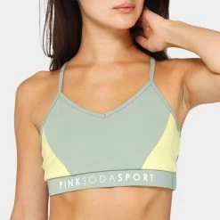 Pink Soda Sport Women's Jova CB Bra / Green -Sports Fashion Clothing Store PSSTW11624 pink soda jova cb bra green D