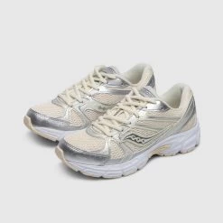 Saucony Women's Ride Millenium Cream / Silver -Sports Fashion Clothing Store S60812 2 saucony women s ride millenium cream silver 2