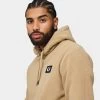 Fred Perry Badge Pullover Hoodie / Stone -Sports Fashion Clothing Store SM6569 363 fred perry badge pullover hoodie stone B